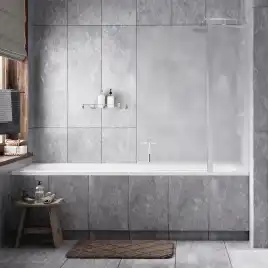 Шторка для ванны WasserKRAFT Berkel 48P 110 см, 48P02-110RM, профиль Хром, стекло Матовое