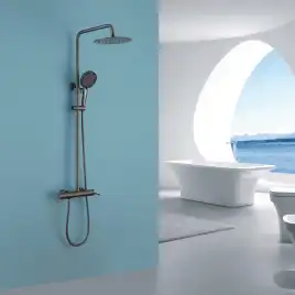 Душевая стойка ABBER Emotion AF8816NGL с изливом, никель