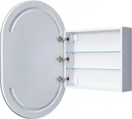 Зеркальный шкаф Aquanet Монте 60 белый, с LED подсветкой, 344788