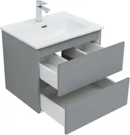 Тумба под раковину Aquanet Вега 2.0 60 мисти грин, подвесная, 337959