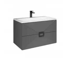 Тумба под раковину Grossman Луксор 60 подвесная, графит матовый (106056)