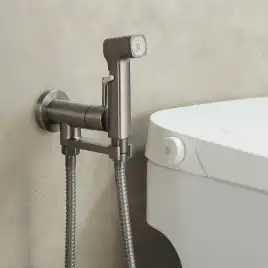 Смеситель с гигиеническим душем Aquatek Ника AQ1819BGM, Оружейная сталь