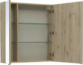 Зеркало-шкаф Aquanet Алвита New 80 дуб веллингтон белый 277537