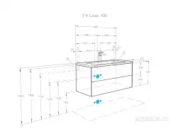 Тумба под раковину Aquaton Сохо 100 1A258201AJ010 подвесная цвет, белый глянец