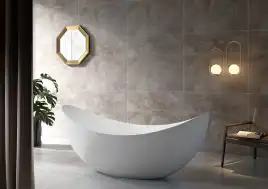 Акриловая ванна Abber 180х80 AB9333, отдельностоящая, Белая глянцевая