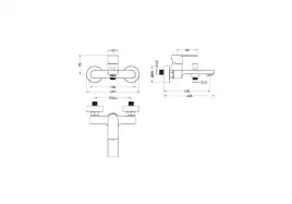 Смеситель для ванны Aquatek Лира AQ1440MB, однорычажный, с коротким изливом, Черный матовый