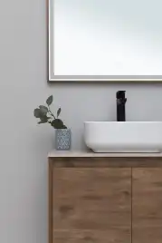 Раковина накладная Aquanet CITY-2 39х39х14 квадратная, Белая глянцевая