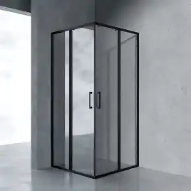 Душевой уголок AVS Куб Лайт 90x90 профиль черный матовый, стекло прозрачное, 803-0005-195-90/90-BM-T