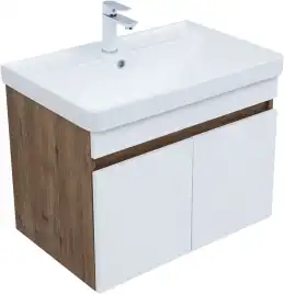 Тумба под раковину Aquanet Оптима 70 дуб рустикальный/белый сатин, 344792