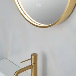 Зеркало с подсветкой AVS AG 50x100 см, антипар, брашированное золото