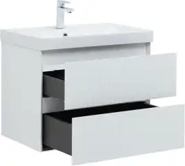 Тумба под раковину Aquanet Альтера 70 белый матовый, подвесная, 337155
