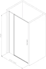 Душевая дверь Allen Brau Priority 140 см, 3.31034.00, профиль Хром, стекло Прозрачное