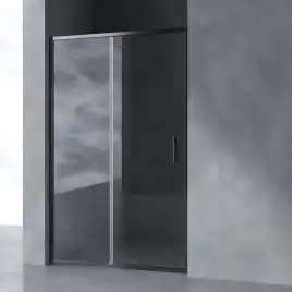 Душевая дверь в нишу AVS Вектор 120 см профиль оружейная сталь, стекло прозрачное, 803-0002-195-12-WS-T