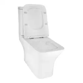 Унитаз-компакт Azario Mari AZ-79143T напольный, безободковый, со смывом Торнадо, в комплекте с бачком и сиденьем микролифт, Белый глянцевый