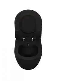 Унитаз подвесной безободковый с биде Creavit Free FE322-00SM00E-0000 с сиденьем микролифт Черный матовый