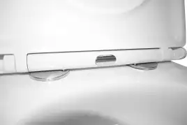 Подвесной унитаз Azario Teramo AZ-0052-UQ3 безободковый, смыв Торнадо, в комплекте с сидением микролифт, Белый глянцевый