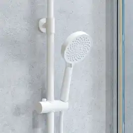 Душевая система IDDIS Shelfy SHEWTBTi06 для ванны с изливом цвет, Матовый белый