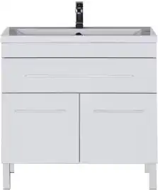 Тумба под раковину Aquanet Верона 90 белый (напольная 1 ящик 2 дверцы) 182708