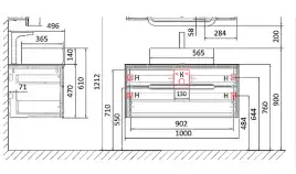 Тумба под раковину Jorno BOSKO 100 Bos.01.100/P/W Белая