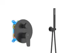 Душевая система Aquatek БЕТТА AQ1173MB, Черный матовый