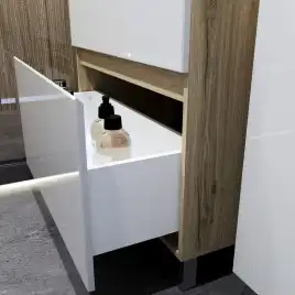 Тумба с раковиной FAURAplus Аврора 70-2, напольная (Раковина Classica 70) Фасад Белый