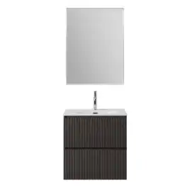 Тумба под раковину BelBagno UNO-MINI-500-2C-SO-GSO подвесная, Темно-Серый Матовый