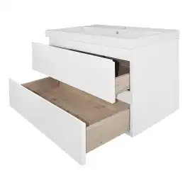 Тумба с раковиной Azario Мила 80 CS00091365, подвесная, Белая матовая