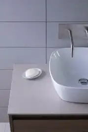 Раковина накладная Aquanet  TREND-1 40х40х14 квадратная, Белая глянцевая