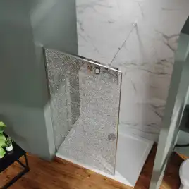 Душевая перегородка Azario Walk-in 90 AZ-275-90-CH-CBR стекло 13 мм с узором 