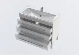 Тумба под раковину Aquanet Верона 100 белый (напольная 3 ящика) 178471