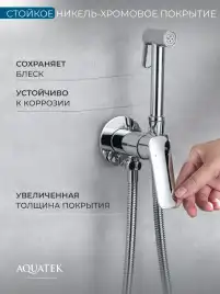 Смеситель с гигиеническим душем Aquatek Вега AQ1019CR, Хром