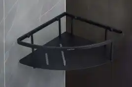 Полка для душа угловая Aquatek AQ4926MB, Черный матовый