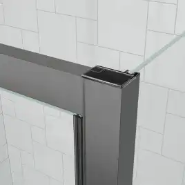 Душевой угол Veconi Ottimo P20SP GR, 1100х800х1900 графит брашинг, стекло прозрачное