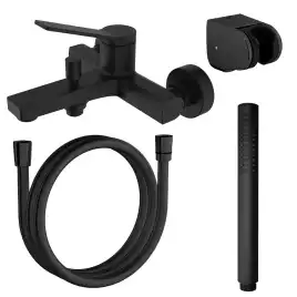 Смеситель для ванны Azario VISE AZ-VSA238330PA, однорычажный, с коротким изливом, Черный матовый