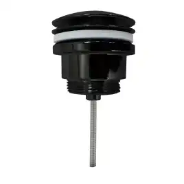 Донный клапан AZARIO AZ-105-BL-Н для раковины, CLIC-CLAC, 1 1/4, латунь, черный