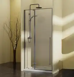 Душевая дверь Vincea Slim-N 90 VDPH-5SN900CLGM, распашная, профиль вороненая сталь, стекло прозрачное