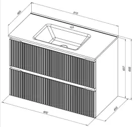 Тумба под раковину Aquanet Джейн (Flat) 90 мисти грин, подвесная, 335435