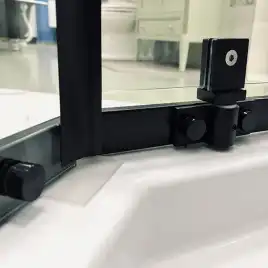 Душевой уголок AVS Трапеция 90x90 профиль черный матовый, стекло прозрачное, 803-0023-195-9090-BM-T