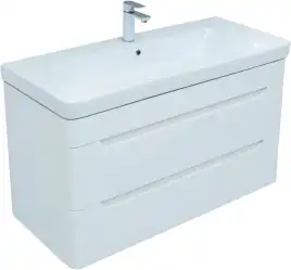 Тумба под раковину Aquanet София 105 белый глянец (2 ящика) 274116