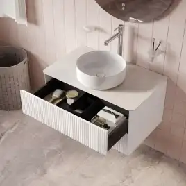 Тумбасо столешницей IDDIS Aiger 80, подвесная, Белая, AIG80W0i95K