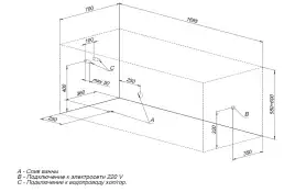 Акриловая ванна Aquanet Aura 170x70 (с каркасом), 362712