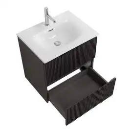 Тумба под раковину BelBagno UNO-600-2C-SO-GSO подвесная, Темно-Серый Матовый