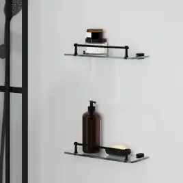 Душевая кабина Niagara Standart 120х80 ST120/80/15QL/KL/BKT низкий поддон, черный профиль, стекло прозрачное