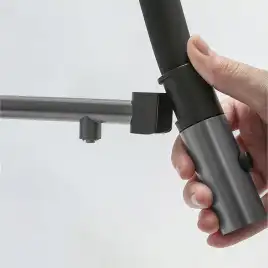 Смеситель для кухни с гибким изливом AVS PureRiver оружейная сталь, 811-170-GM