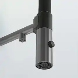 Смеситель для кухни AVS PureRiver 811-170-GM с гибким изливом, оружейная сталь