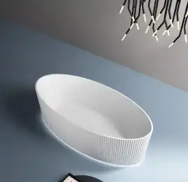 Акриловая ванна Abber 180х85 AB9327, отдельностоящая, Белая глянцевая