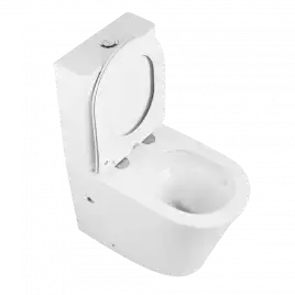 Унитаз-компакт CeramaLux TR2179 Tornado, безободковый смыв торнадо, Белый