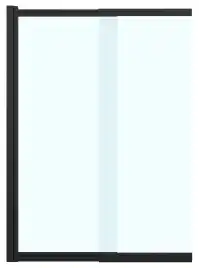 Шторка для ванны Azario Merrit 80 см, AZ-NF6122 800 BLACK, профиль Черный, стекло Прозрачное