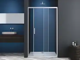 Душевая дверь в нишу AVS Стилл 140 профиль хром, стекло прозрачное, 803-0026-195-14S-CR-T