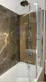 Шторка на ванну AVS Асти Дуо 100 правая профиль хром, прозрачное стекло, 803-0016-150-5545R-CR-T